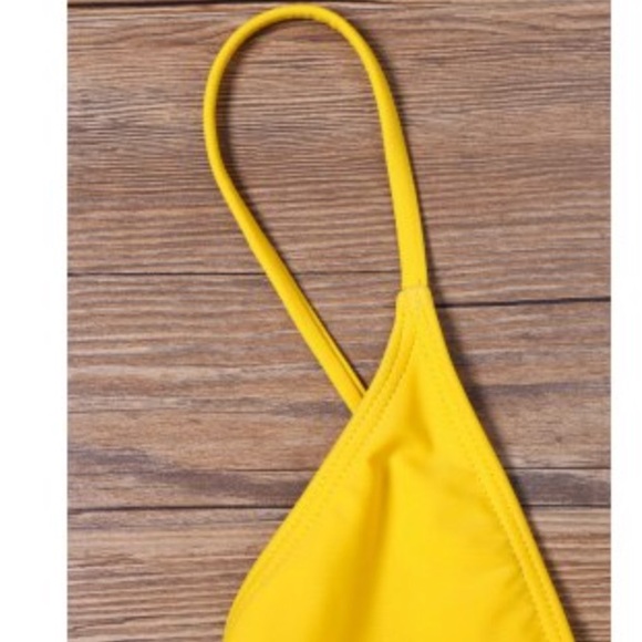 (last one) Sexy Yellow Print One Piece - Picture 3 of 6